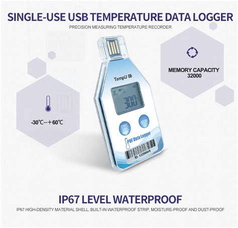 Tempu08 Single Use Usb Temperature Data Loggers High Quality Tempu08