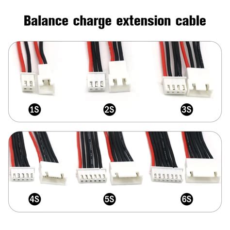 5pcs Lot JST XH 1S 2S 3S 4S 5S 6S 20cm 22AWG Lipo Balance Wire