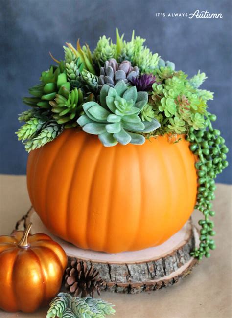 Simple Ways To Make A Pumpkin Planter Blitsy