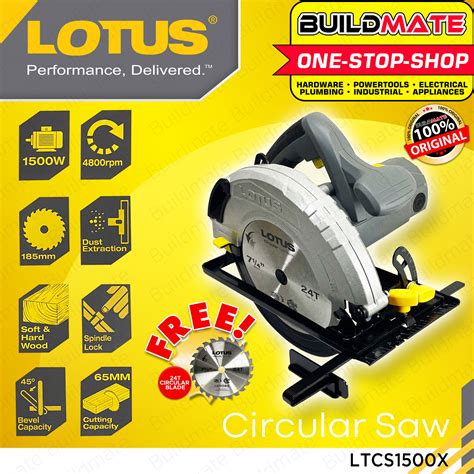 BUILDMATE Lotus Electric Circular Saw 1400W 1500W Wood Cutter 185mm