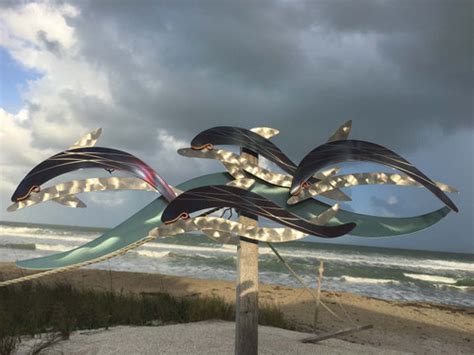 Dolphin Wave Metal Wall Sculpture