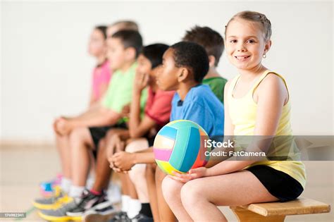 Diverse Elementary Gym Class Stock Photo Download Image Now