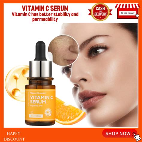 🔥vibrant Glamour Natural Vitamin C Facial Serum Whitening Brightening 💯extracted From Natural