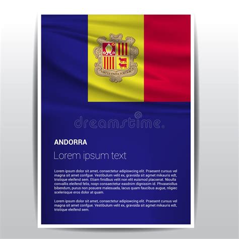 Vector Del Diseño De La Bandera De Andorra Ilustración Del Vector