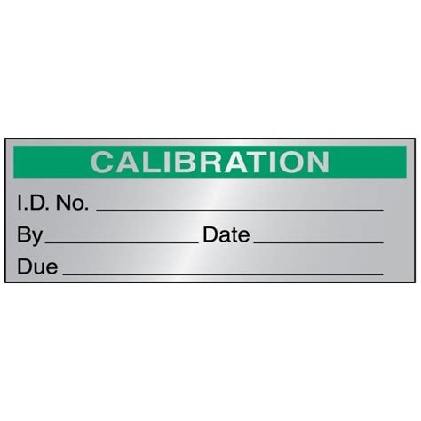 Calibration Label 2 X 34 United Ad Label