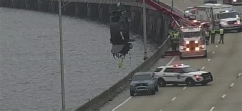 Car Falls Into River After Crash On Dames Point Bridge