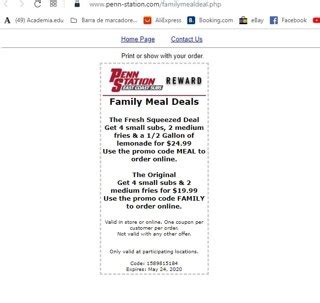 Penn Station Coupons & Black Friday 2024 Deals - $5 Off