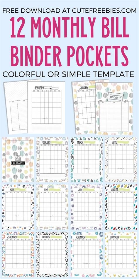 Printable Bill Planner