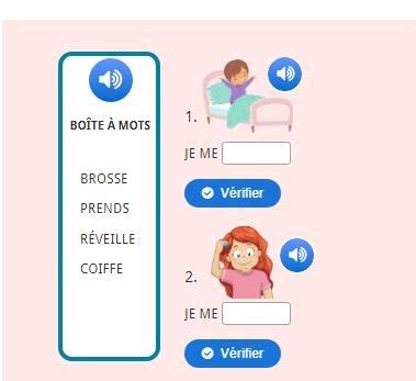 Exercice Ma Routine Du Matin Clic Fle Interactif Apprendre