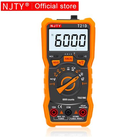 Njty Digital Multimeter T A T B T C T D T E Counts Ac Dc A V