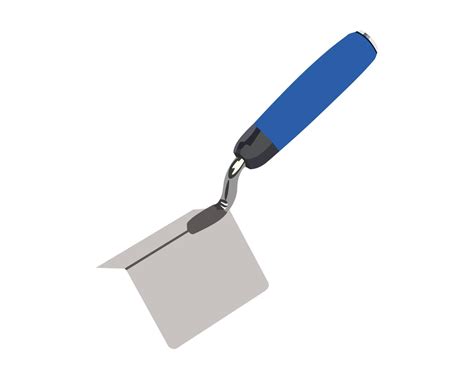 Vector Illustration Stainless Steel Plastering Corner Trowel Concrete