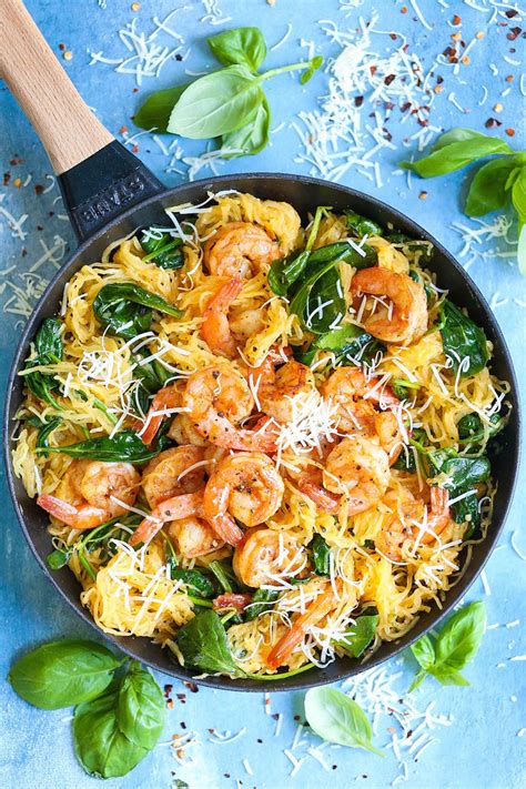 Shrimp Scampi Spaghetti Squash Damn Delicious