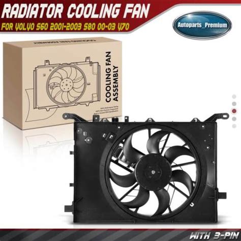 Radiator Cooling Fan Assembly W Shroud For Volvo S60 2001 2003 S80 00