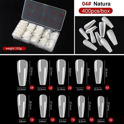 04 Capsule Pour Ongles Faux Ongles En Forme De Cercueil Transparent