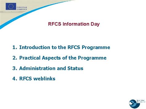 rfcs information day  introduction   rfcs