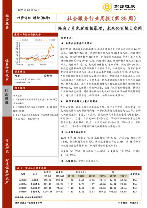 社会服务行业周报（第35周）：海南7月免税数据暴增，未来仍有较大空间