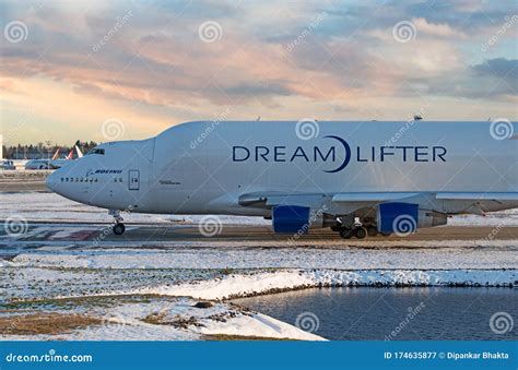 Boeing 747 Dreamlifter Taking Off From Chubu Centrair International