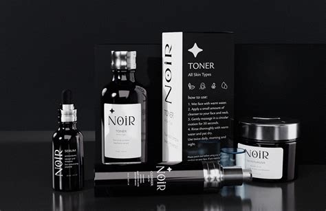 Noir skincare cosmetics - packaging design on Behance