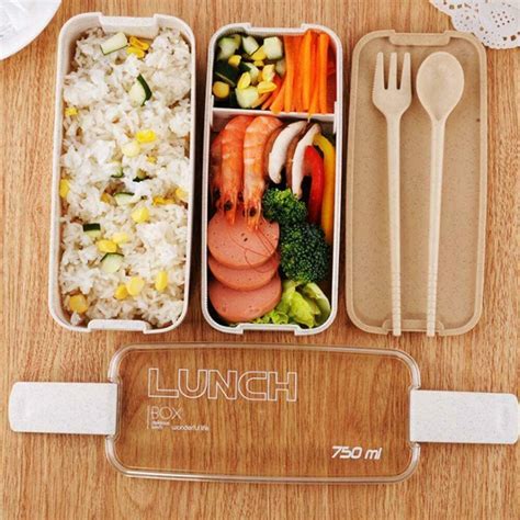 3 Layer Bento Box Adult Lunch Box Eco Friendly Etsy