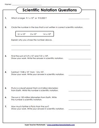 Word Problems Scientific Notation In Class Video Yankowski