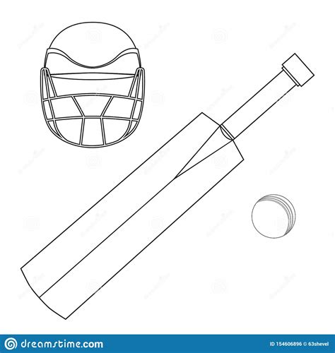 Coloring Pages Cricket Coloring Stock Illustrations