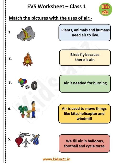 Class Evs Worksheet On Air With Free Pdf Worksheets For Class