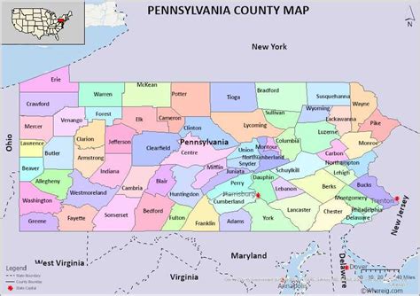 Pennsylvania County Map Free Check The List Of 67 Counties In