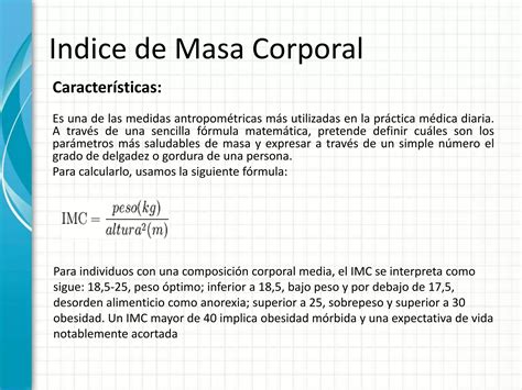 ÍNDICE DE MASA CORPORAL PULSO Y FORMULA DE KARVONEN PPT Descarga