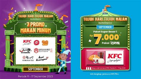 Promo KFC Terbaru September 2023 Paket Super Besar 1 Hanya Rp 7 Ribu