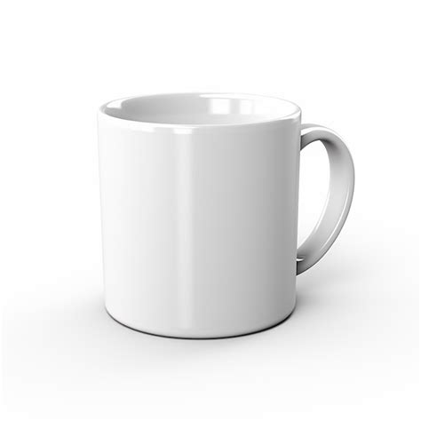 Premium Photo White Cup Isolated On White