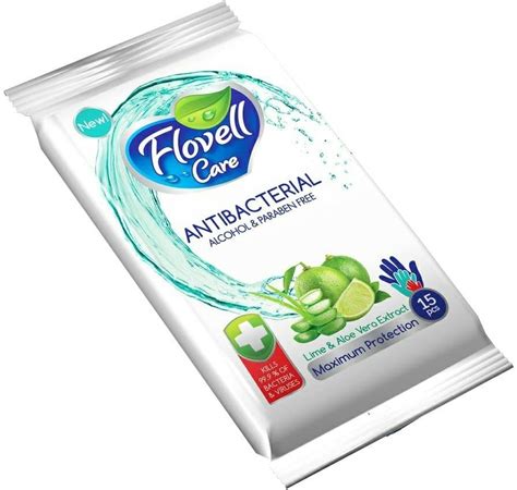 Купить Влажные салфетки Flovell Care Antibacterial, 15 шт в Алматы ...