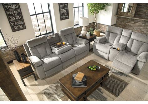 Mitchiner Reclining Sofa With Drop Down Table