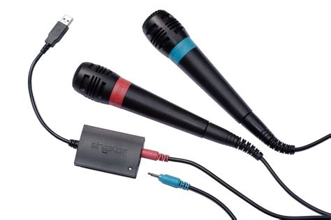 Singstar Mikrofoner Blue Red Wired Playstation Begagnade