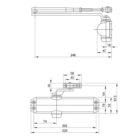 Door Closer With Articulated Arm Dc F Tesa Assa Abloy