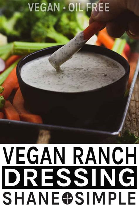 The Easiest Vegan Ranch Dressing Oil Free Shane And Simple