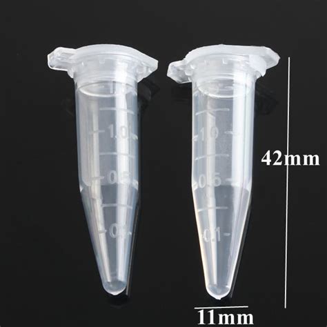 Pcs Ml Disposable Graduated Clear Plastic Eppendorf Centrifuge