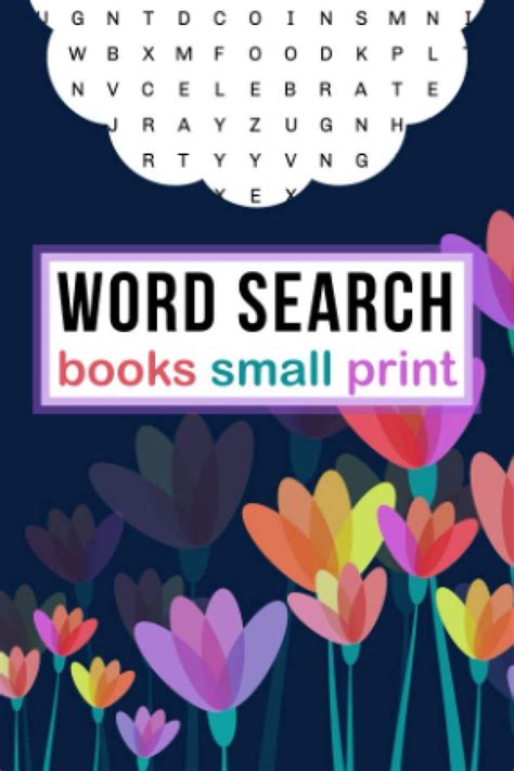 The Word Search Book Is Shown With Colorful Flowers In Front Of It And