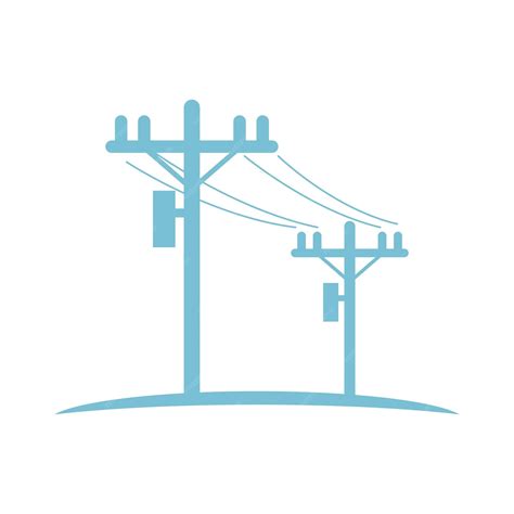 Diseño De Icono De Poste Eléctrico Vector Premium