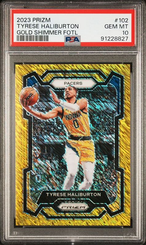 2023 Prizm Tyrese Halliburton FOTL Gold Shimmer 10 PSA10 EBay