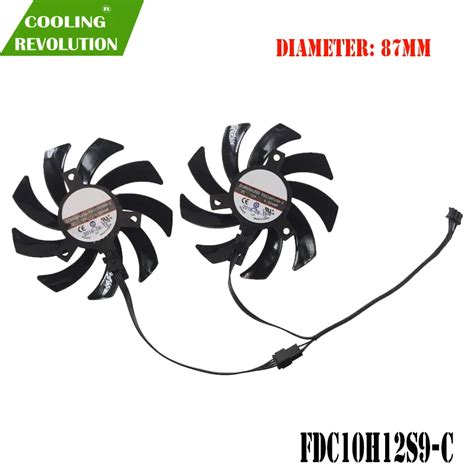 87mm FDC10H12D9-C GTX 1070TI GPU Card Cooler Fan Replace For Palit GTX ...