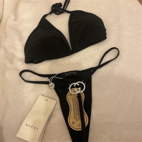 READY TO BUY GOING QUICK Beaut Black Gucci Bikini Depop
