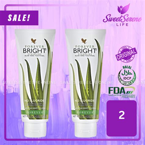 Forever Bright Sparkling Aloe Vera Toothgel Pcs Natural Mint