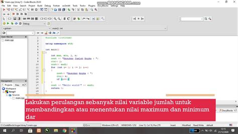 Program Array C Mencari Nilai Maximum Dan Minimum Youtube