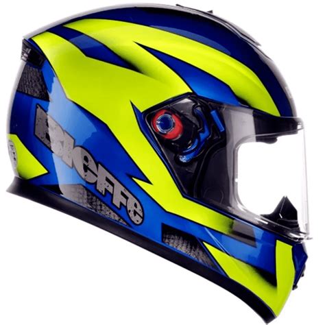 Capacete Bieffe B Flat Azul Amarelo