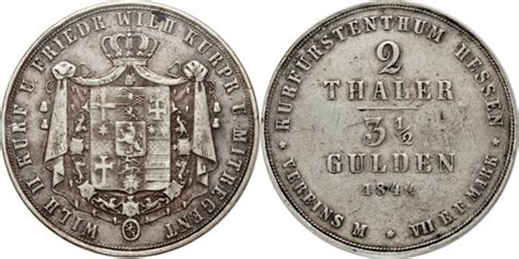 Thalers Gulden William Ii And Frederick William Hesse Cassel