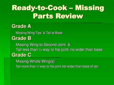 Ppt Poultry Judging Readytocook Carcasses Powerpoint Presentation