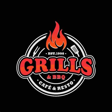 Premium Vector Vector Vintage Grill Barbeque Logo Design