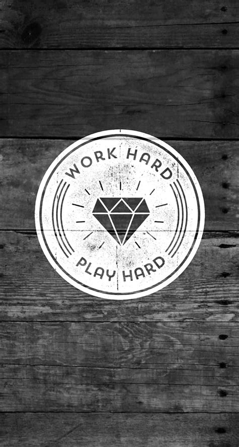 Download Work Hard Play Hard Logo Wallpaper