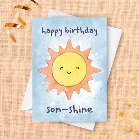 Sohn Geburtstagskarte Alles Gute Zum Geburtstag Sohn Shine Humorvolle