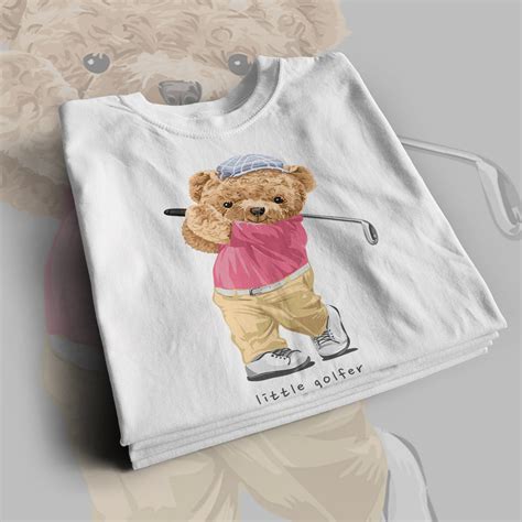 Little Golfer Teddy Bear Png Design Digital File Etsy